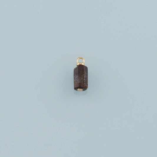 18K Gold Filled Cylinder Pendant,Natural Stone Charm Bracelet Necklace for DIY Jewelry Making Supply