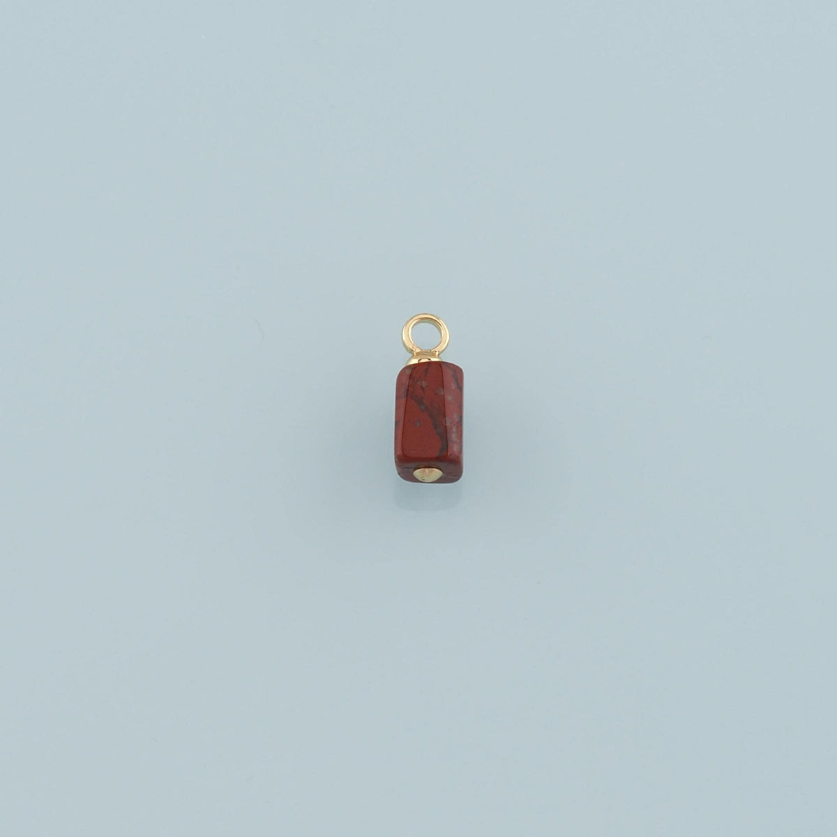 18K Gold Filled Cylinder Pendant,Natural Stone Charm Bracelet Necklace for DIY Jewelry Making Supply