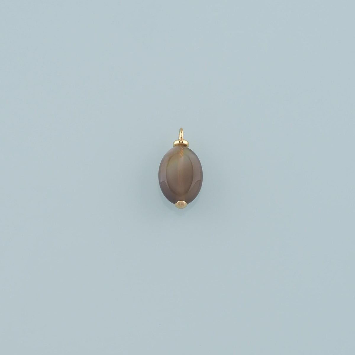 18K Gold Filled Oval Pendant,Natural Stone Charm Bracelet Necklace for DIY Jewelry Making Supply