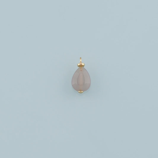 18K Gold Filled Teardrop Pendant,Natural Stone Charm Bracelet Necklace for DIY Jewelry Making Supply