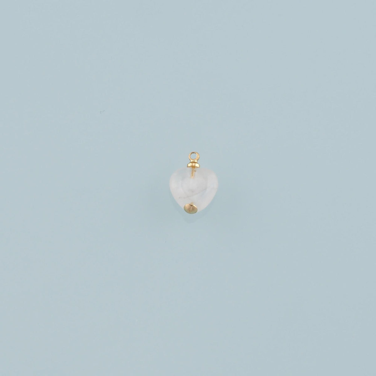 18K Gold Filled Heart Pendant,Natural Stone Charm Bracelet Necklace for DIY Jewelry Making Supply