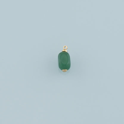18K Gold Filled Oval Charm Pendant for Jewelry Making