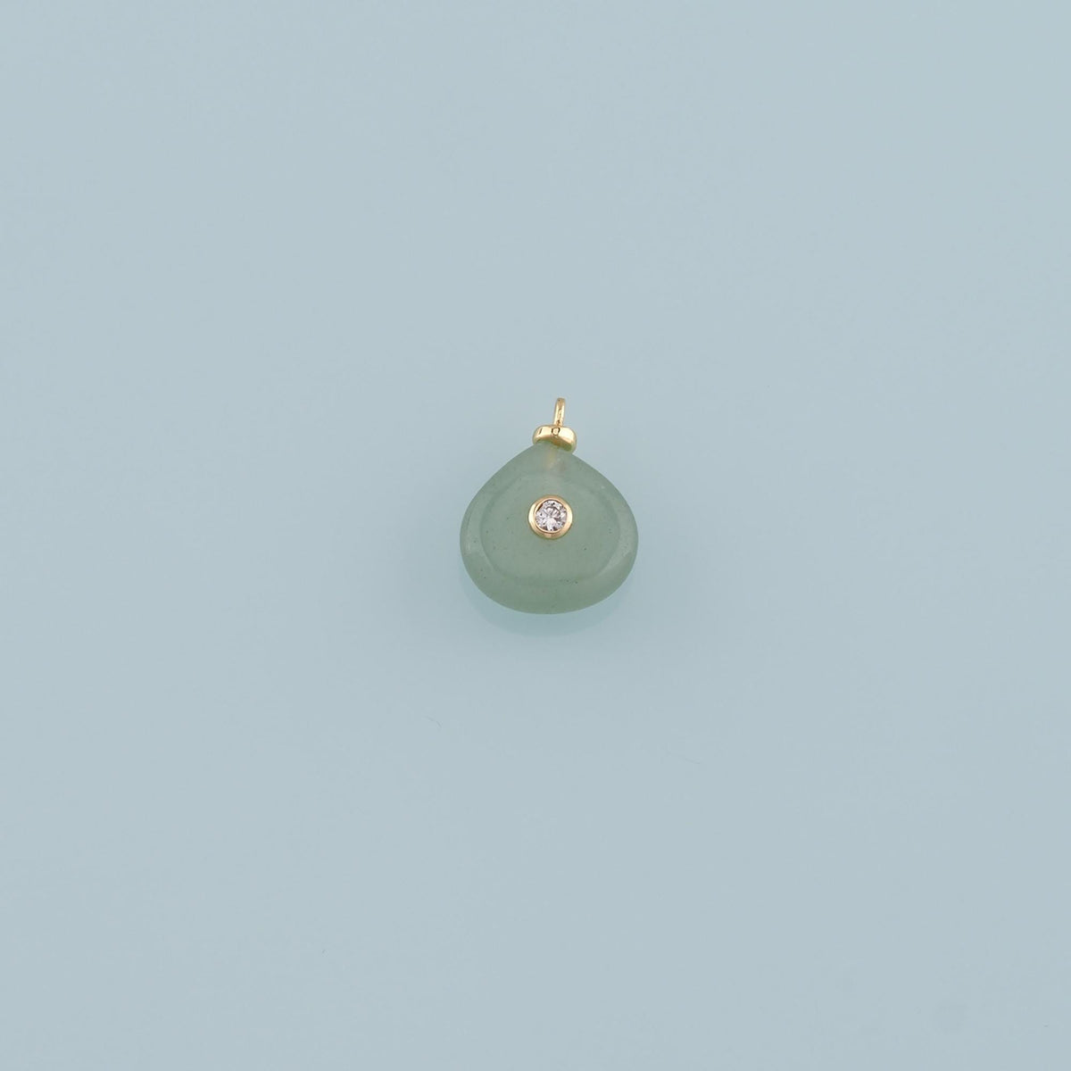 18K Gold Filled Teardrop Pendant,Natural Stone Charm Bracelet Necklace for DIY Jewelry Making Supply