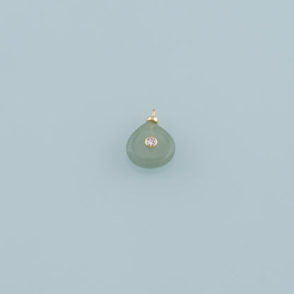 18K Gold Filled Teardrop Pendant,Natural Stone Charm Bracelet Necklace for DIY Jewelry Making Supply