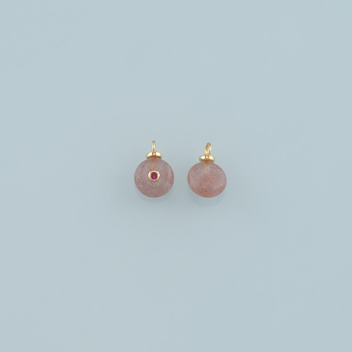 18K Gold Filled Round Charm Pendant for Jewelry Making