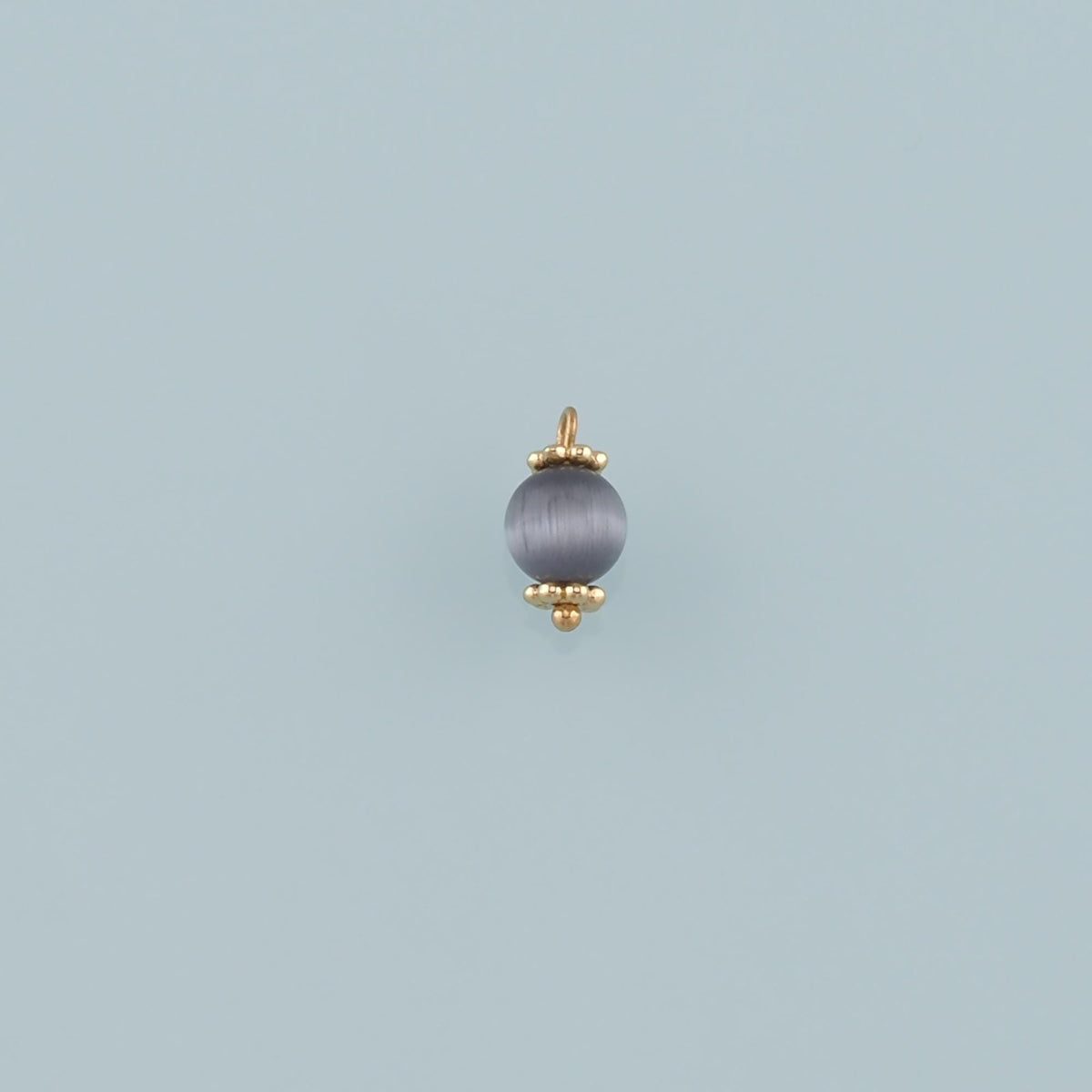 18K Gold Filled Round Pendant,Natural Stone Charm Bracelet Necklace for DIY Jewelry Making Supply