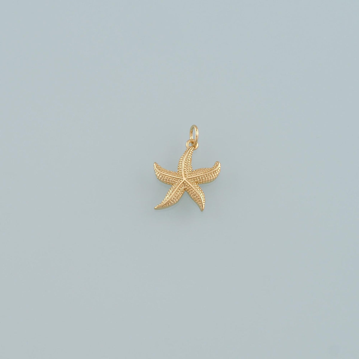 Gold Starfish Charms,18K Gold Filled Sea Star Pendant,Starfish Charm Bracelet Necklace for DIY Jewelry Making Supply