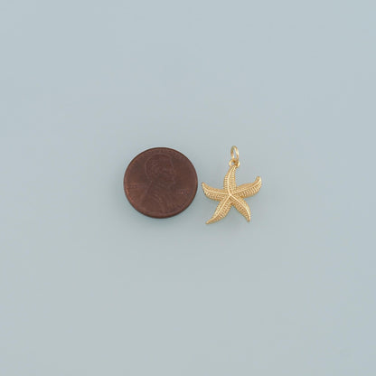 18K Gold Filled Star Charm Pendant for Jewelry Making
