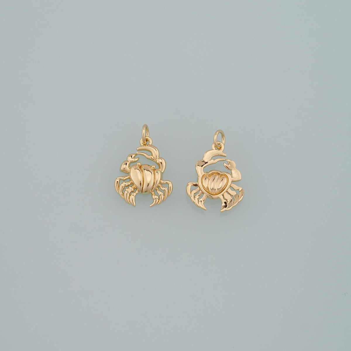 Gold Marine Life Charms,18K Gold Filled Crab Pendant,Crab Charms Bracelet Necklace for DIY Jewelry Making Supply