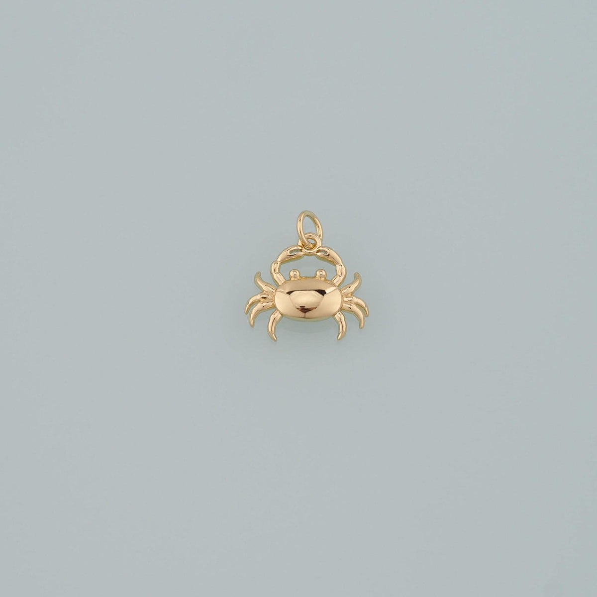 Gold Marine Life Charms,18K Gold Filled Crab Pendant,Crab Charms Bracelet Necklace for DIY Jewelry Making Supply