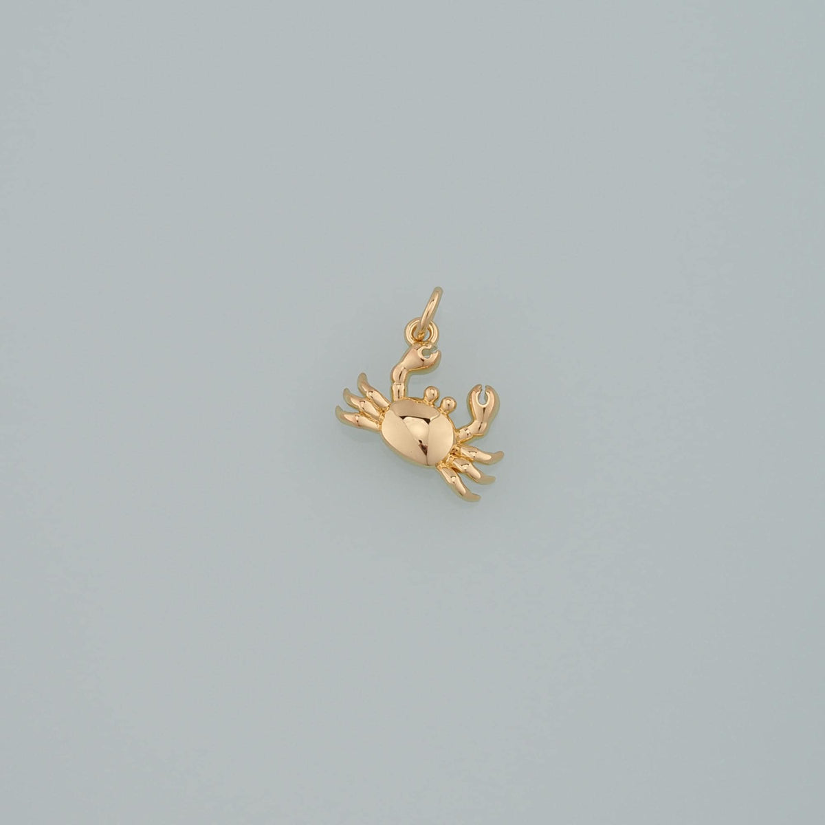 Gold Marine Life Charms,18K Gold Filled Crab Pendant,Crab Charms Bracelet Necklace for DIY Jewelry Making Supply