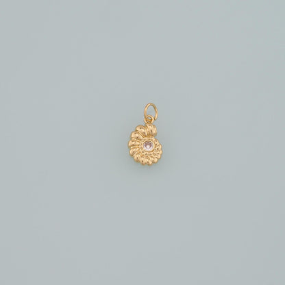 Gold Shell Charms,18K Gold Filled Conch Pendant,Conch Shell Charm Bracelet Necklace for DIY Jewelry Making Supply