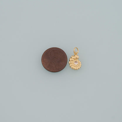 Gold Shell Charms,18K Gold Filled Conch Pendant,Conch Shell Charm Bracelet Necklace for DIY Jewelry Making Supply