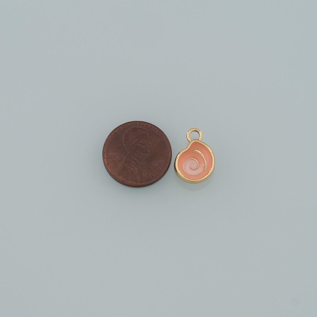 Gold Shell Charms,18K Gold Filled Conch Pendant,Enamel Conch Shell Charm Bracelet Necklace for DIY Jewelry Making Supply
