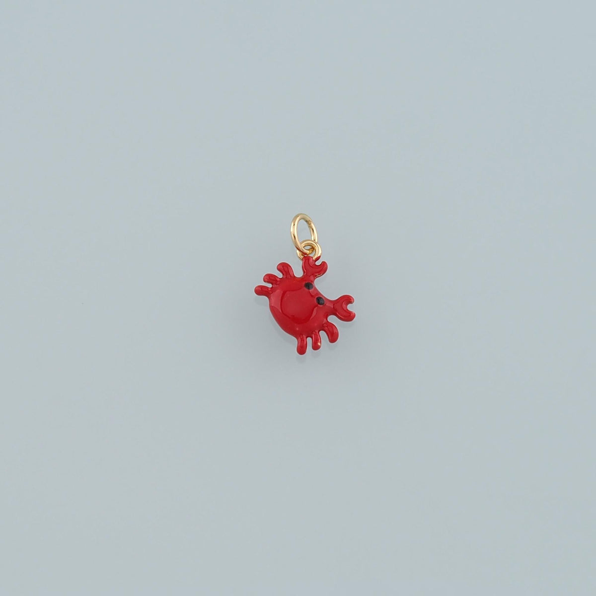 Gold Marine Life Charms,18K Gold Filled Crab Pendant,Enamel Crab Charms Bracelet Necklace for DIY Jewelry Making Supply