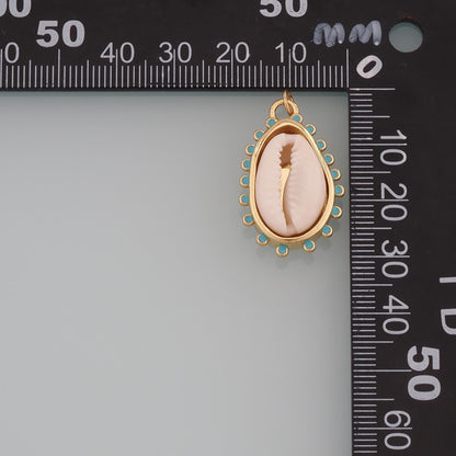 18K Gold Filled Shell Charm Pendant for Jewelry Making