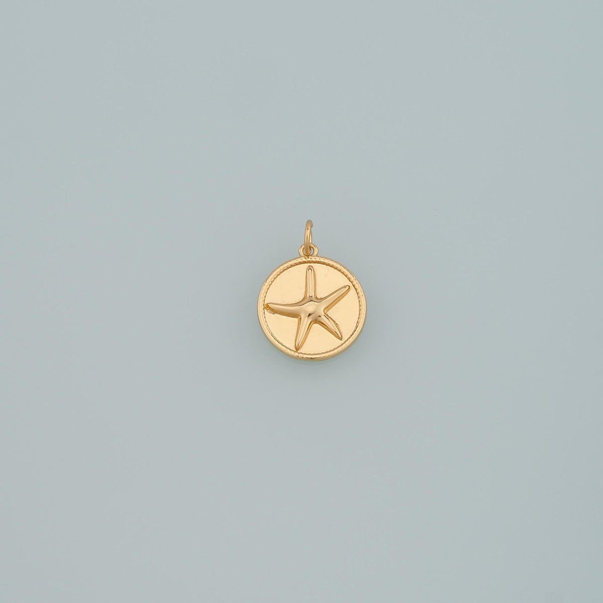 Gold Starfish Charms,18K Gold Filled Sea Star Pendant,Starfish Charm Bracelet Necklace for DIY Jewelry Making Supply