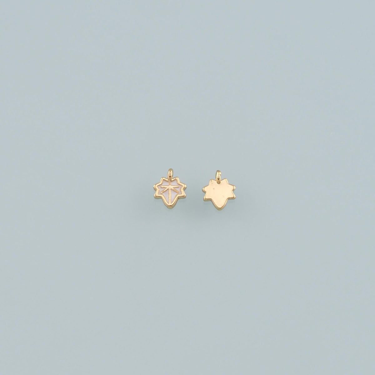 Gold Maple Leaf Charms,18K Gold Filled Maple Leaf Pendant,Enamel Leaf Charm Bracelet Necklace for DIY Jewelry Making Supply
