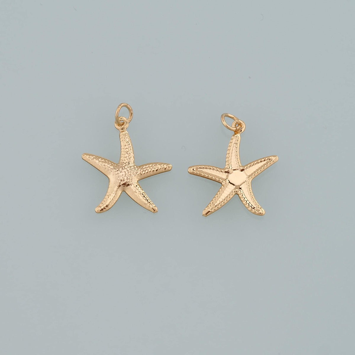 Gold Starfish Charms,18K Gold Filled Sea Star Pendant,Starfish Charm Bracelet Necklace for DIY Jewelry Making Supply