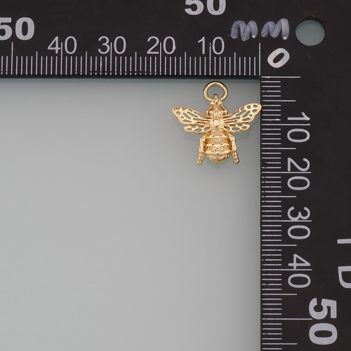 Gold Insect Charms,18K Gold Filled Bee Pendant,Dainty Bee Charm Bracelet Necklace for DIY Jewelry Making Supply