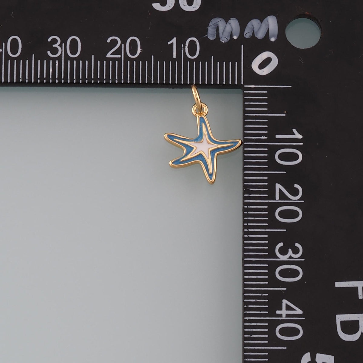 Gold Starfish Charms,18K Gold Filled Sea Star Pendant,Enamel Starfish Charm Bracelet Necklace for DIY Jewelry Making Supply