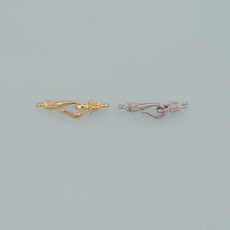 18K Gold Filled Hook Clasp,Flower Clasp Connector for DIY Jewelry Finding Necklace Bracelet
