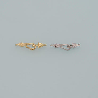 18K Gold Filled Hook Clasp,Flower Clasp Connector for DIY Jewelry Finding Necklace Bracelet