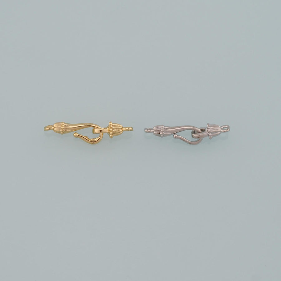 18K Gold Filled Hook Clasp,Flower Clasp Connector for DIY Jewelry Finding Necklace Bracelet