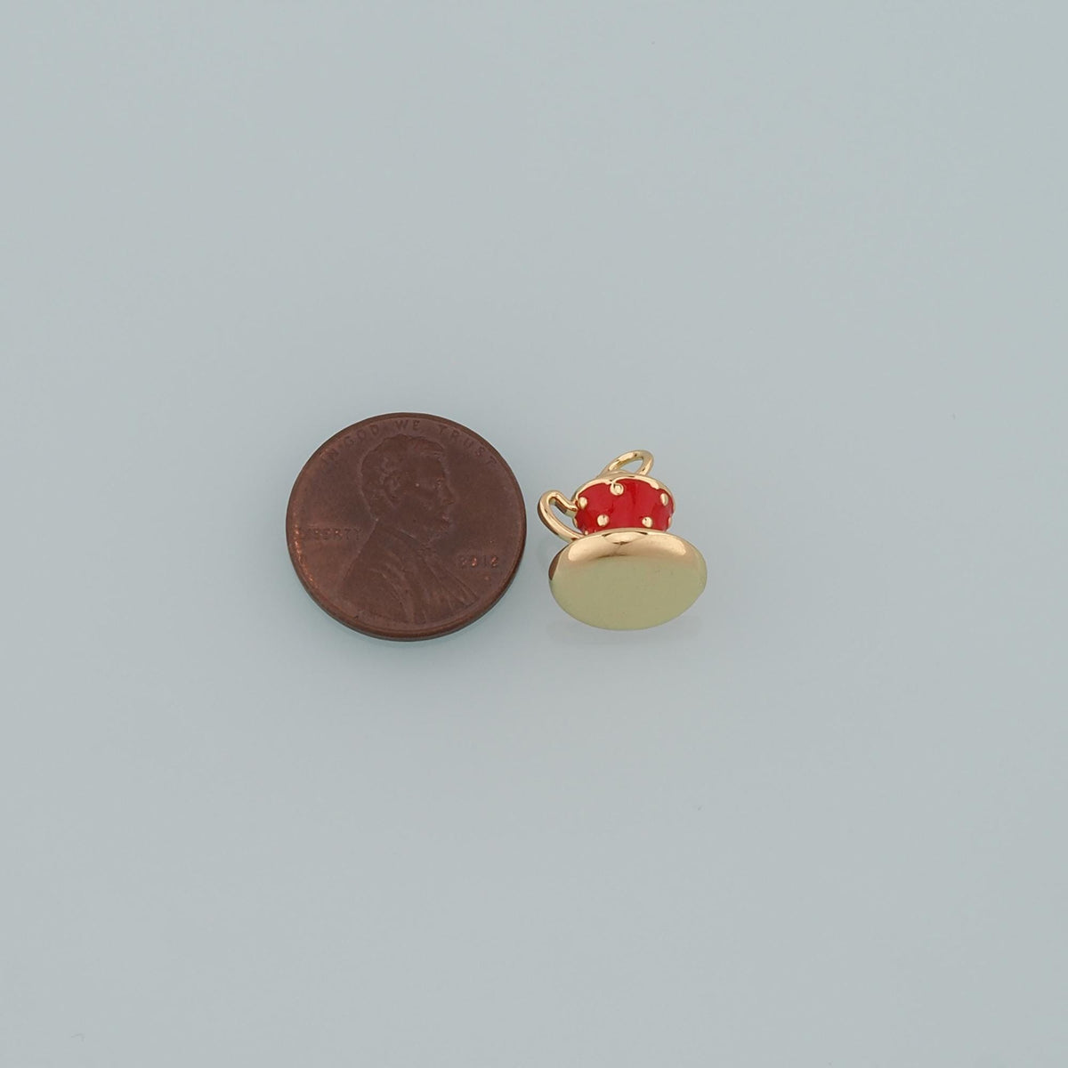 18K Gold Filled Enamel Charm Pendant for Jewelry Making