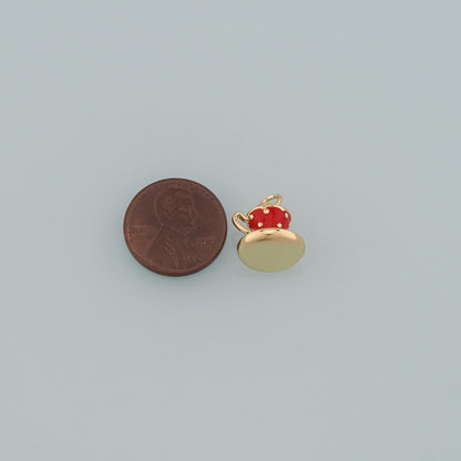 18K Gold Filled Enamel Charm Pendant for Jewelry Making