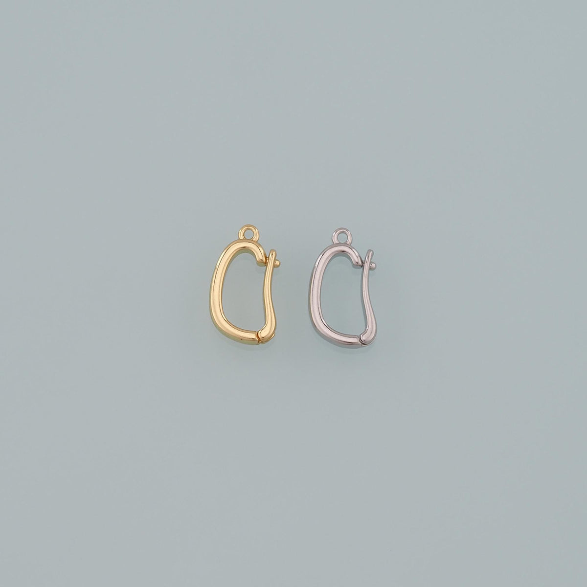 18K Gold Filled Oval Snap Clasp,Carabiner Lock Connector,Spring Push Gate for DIY Jewelry Finding Necklace Bracelet