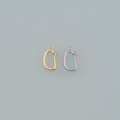 18K Gold Filled Oval Snap Clasp,Carabiner Lock Connector,Spring Push Gate for DIY Jewelry Finding Necklace Bracelet