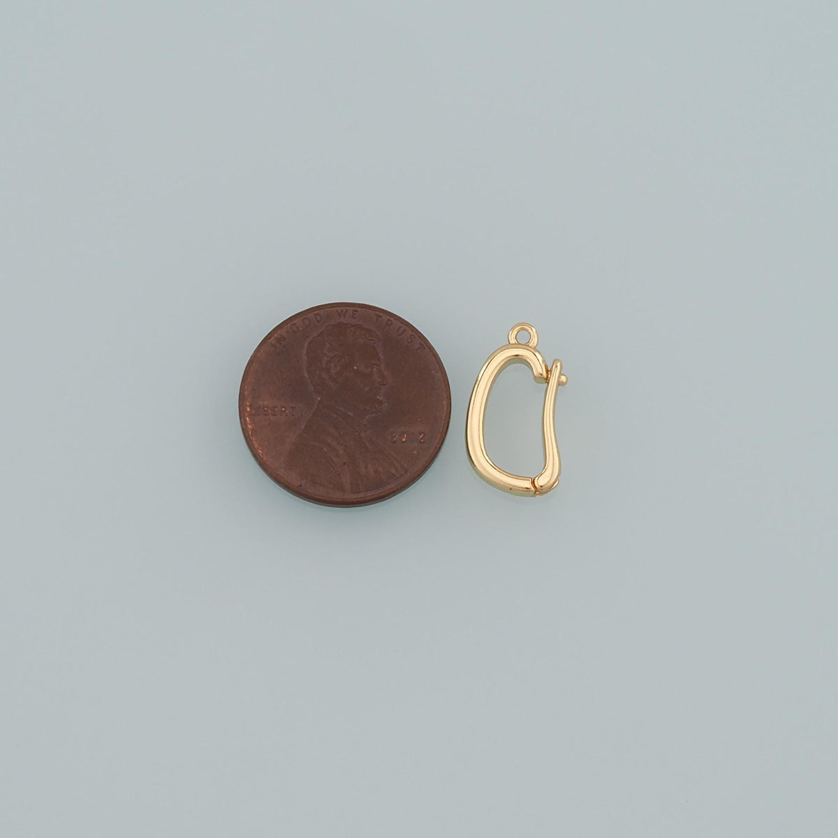 18K Gold Filled Oval Snap Clasp,Carabiner Lock Connector,Spring Push Gate for DIY Jewelry Finding Necklace Bracelet