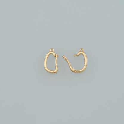 18K Gold Filled Oval Snap Clasp,Carabiner Lock Connector,Spring Push Gate for DIY Jewelry Finding Necklace Bracelet