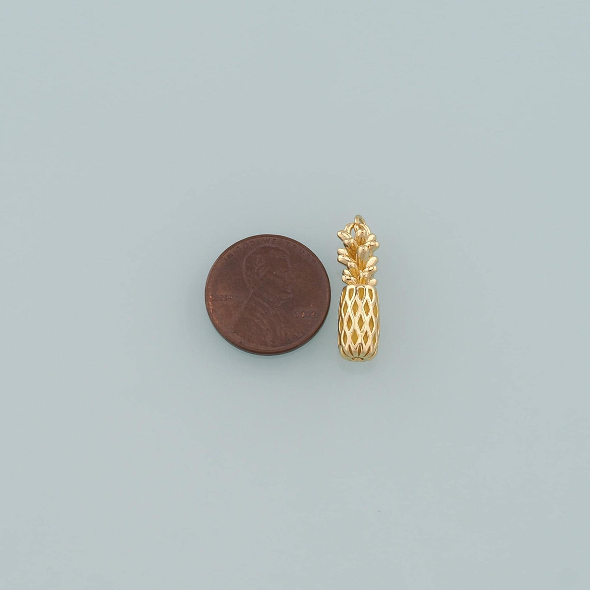 Gold Pineapple Charms,18K Gold Filled Pineapple Pendant,Fruit Charm Bracelet Necklace for DIY Jewelry Making Supply