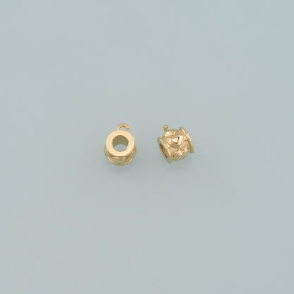 Gold Flat Round Beads,18K Gold Filled Round spacer beads Bracelet Necklace for DIY Jewelry Making Supply