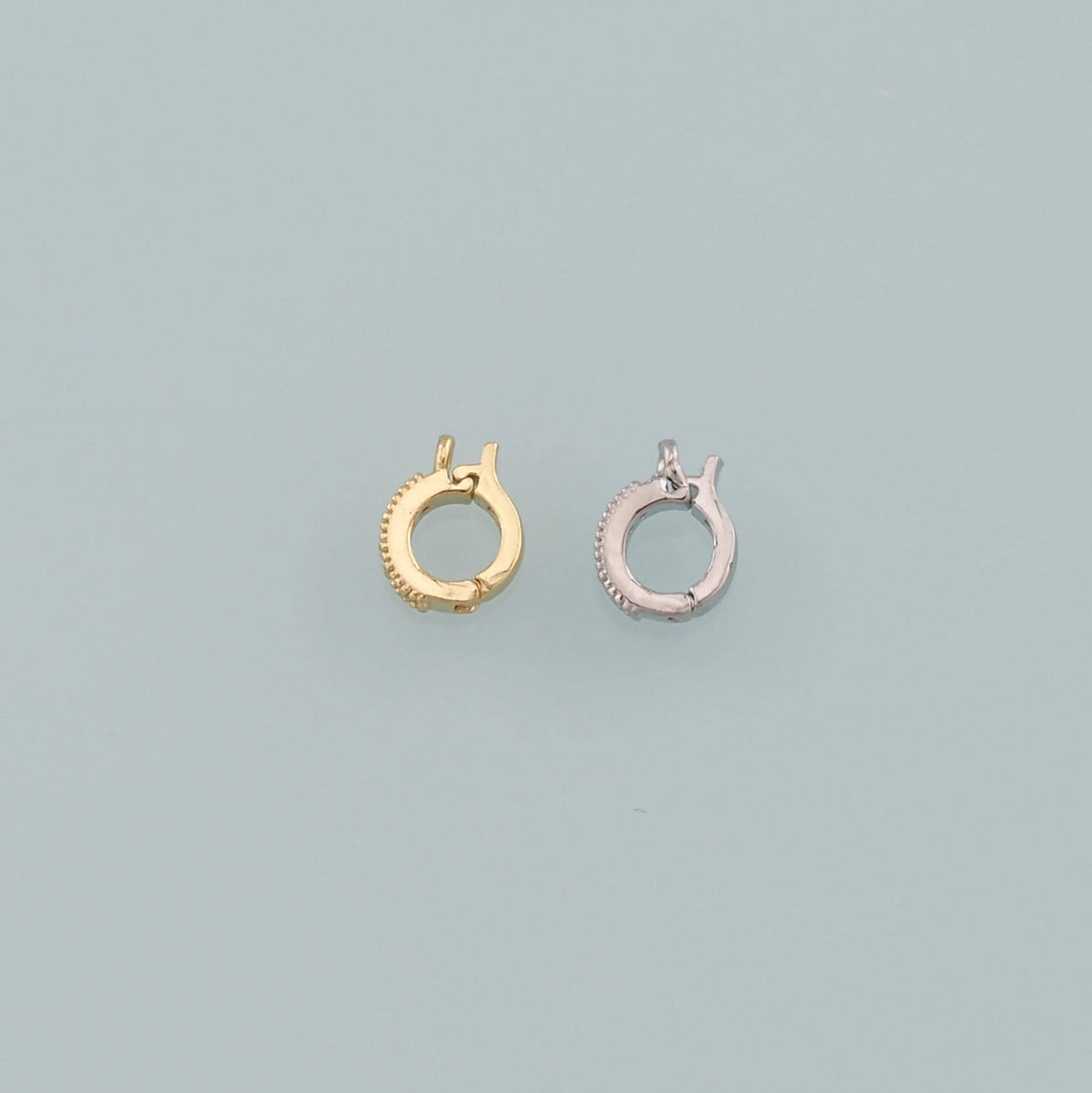 18K Gold Filled Round Snap Clasp,Carabiner Lock Connector,Spring Push Gate for DIY Jewelry Finding Necklace Bracelet