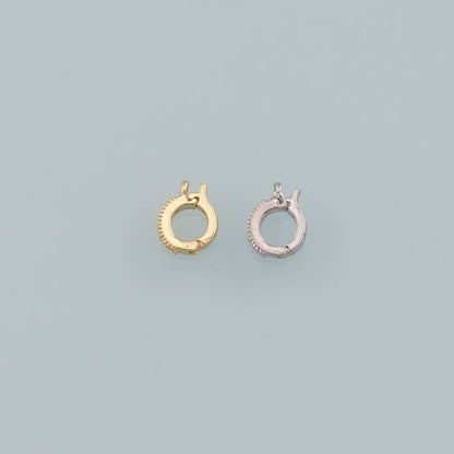 18K Gold Filled Round Snap Clasp,Carabiner Lock Connector,Spring Push Gate for DIY Jewelry Finding Necklace Bracelet