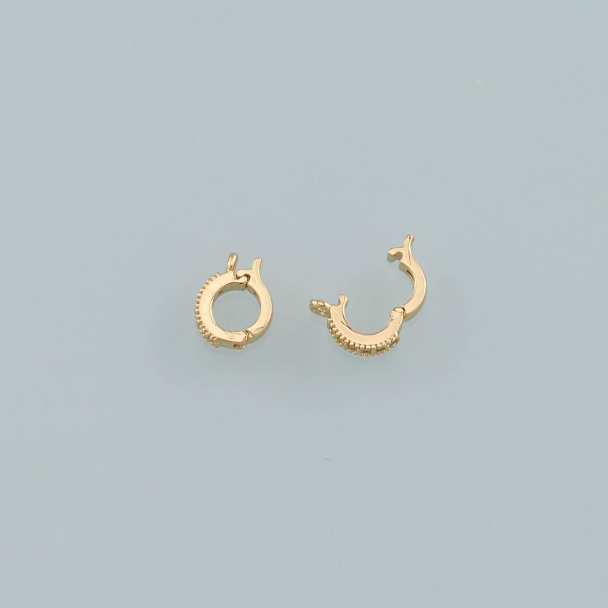 18K Gold Filled Round Snap Clasp,Carabiner Lock Connector,Spring Push Gate for DIY Jewelry Finding Necklace Bracelet
