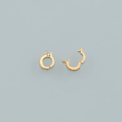 18K Gold Filled Round Snap Clasp,Carabiner Lock Connector,Spring Push Gate for DIY Jewelry Finding Necklace Bracelet