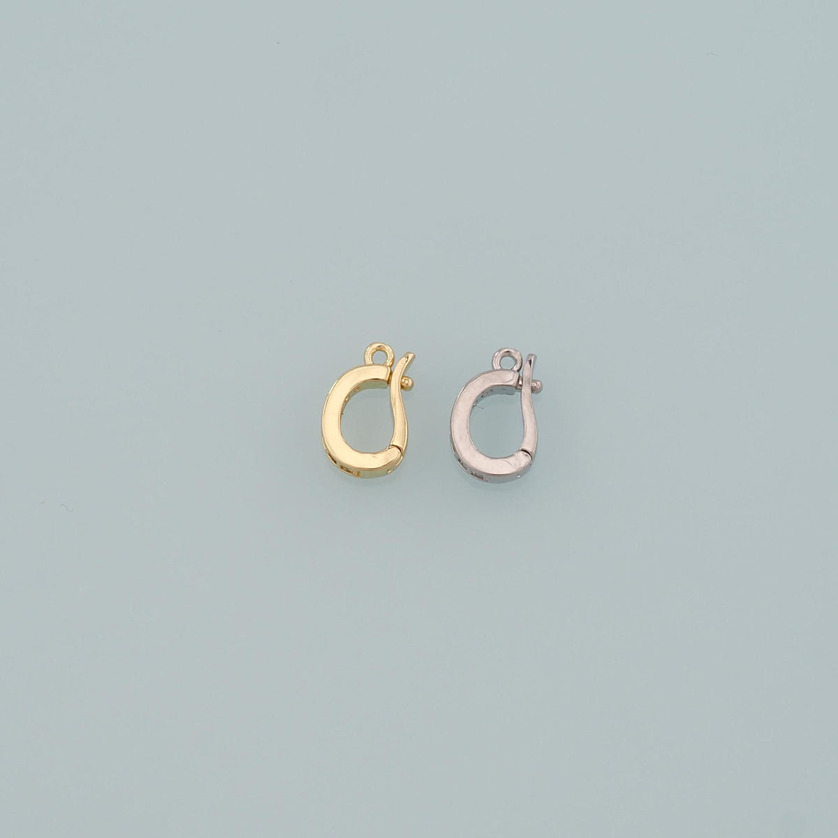 18K Gold Filled Oval Snap Clasp,Carabiner Lock Connector,Spring Push Gate for DIY Jewelry Finding Necklace Bracelet