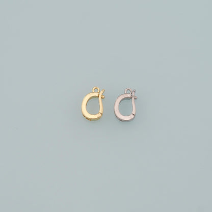 18K Gold Filled Oval Snap Clasp,Carabiner Lock Connector,Spring Push Gate for DIY Jewelry Finding Necklace Bracelet