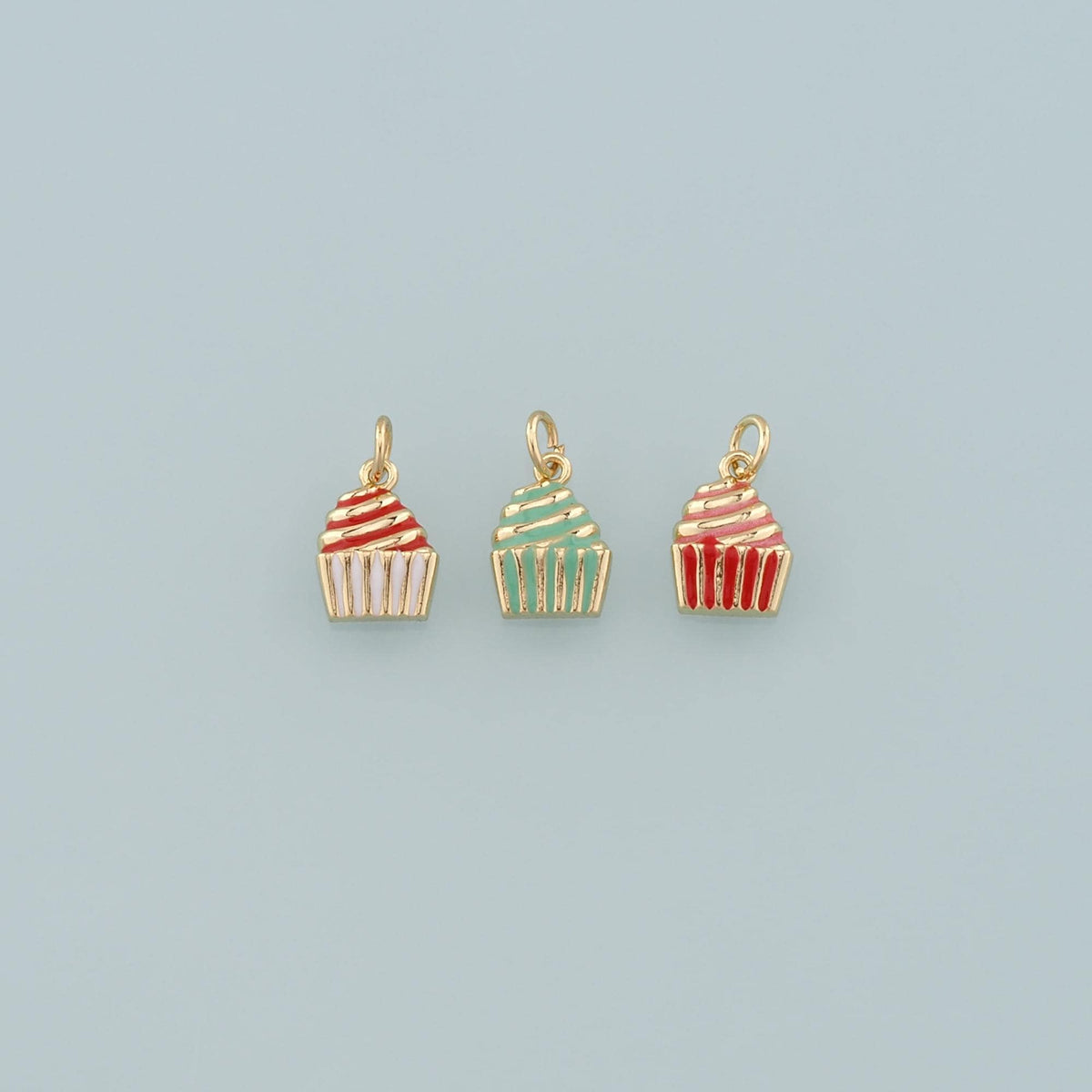 18K Gold Filled Enamel Charm Pendant for Jewelry Making