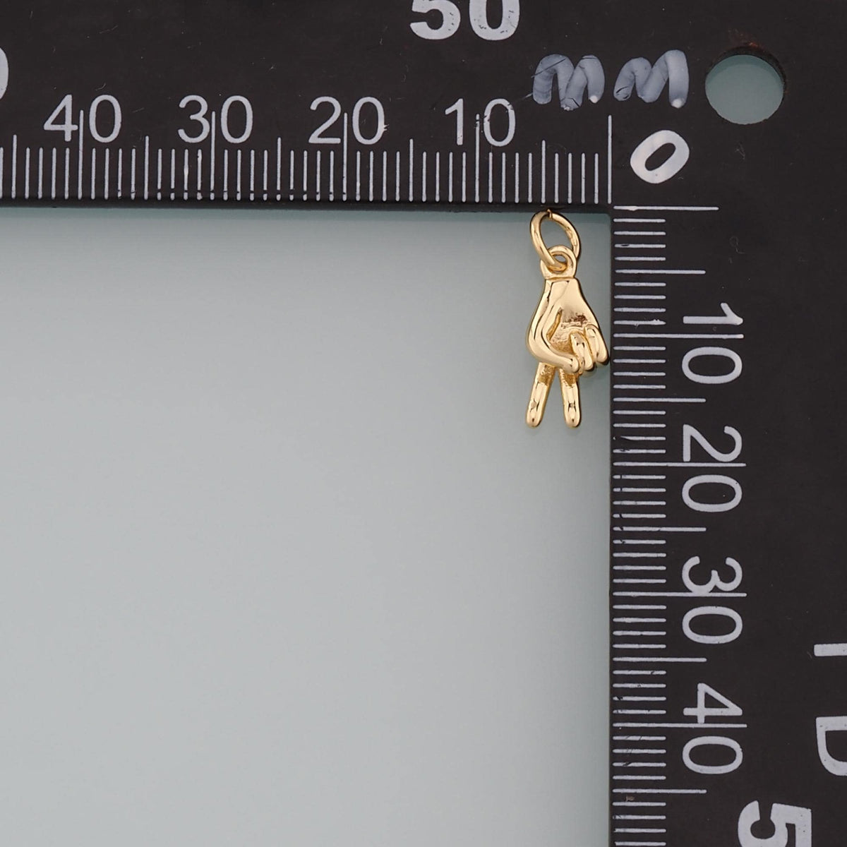 Gold Hand Charms,18K Gold Filled Gesture Pendant,Hand Charm Bracelet Necklace for DIY Jewelry Making Supply
