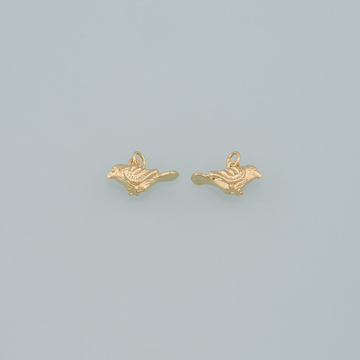 Gold Animal Charms,18K Gold Filled Bird Pendant,Bird Charm Bracelet Necklace for DIY Jewelry Making Supply