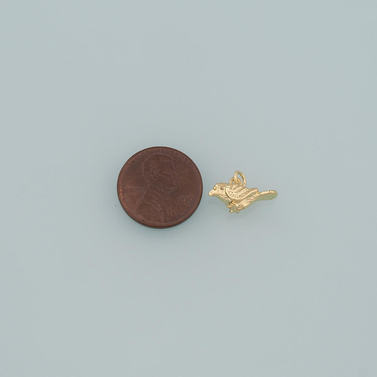 Gold Animal Charms,18K Gold Filled Bird Pendant,Bird Charm Bracelet Necklace for DIY Jewelry Making Supply