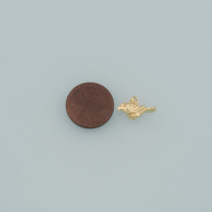 Gold Animal Charms,18K Gold Filled Bird Pendant,Bird Charm Bracelet Necklace for DIY Jewelry Making Supply