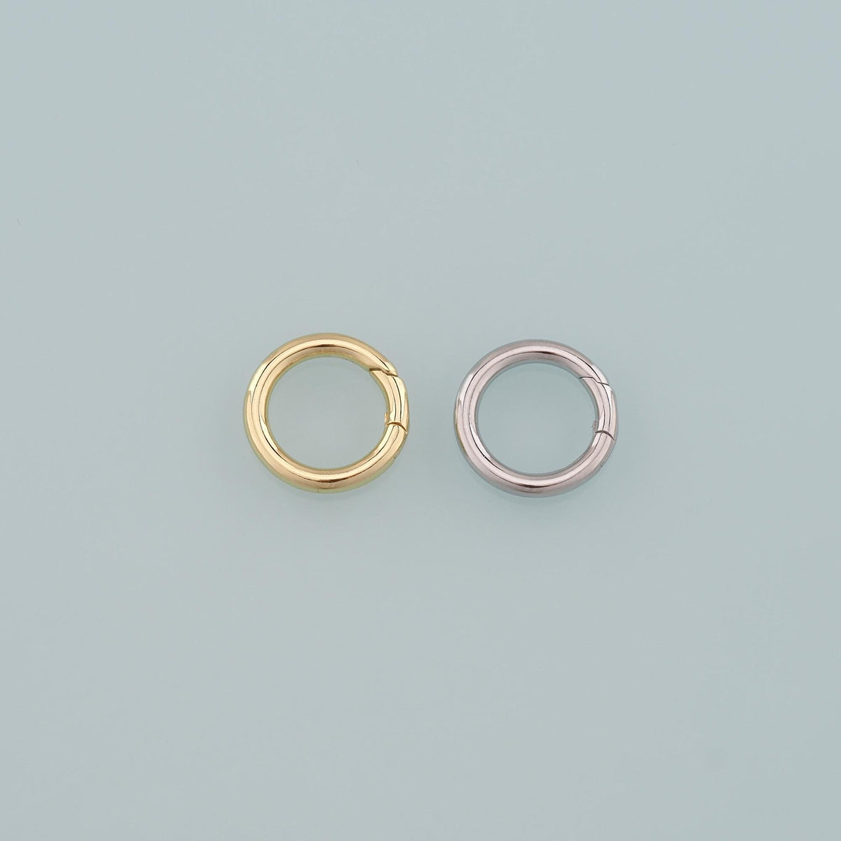 18K Gold Filled Round Carabiner Clasp,Carabiner Lock Connector,Spring Push Gate for DIY Jewelry Clasp Finding Necklace Bracel
