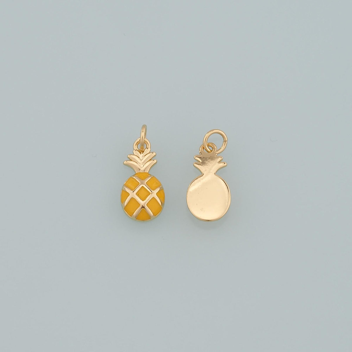 Gold Pineapple Charms,18K Gold Filled Pineapple Pendant,Enamel Fruit Charm Bracelet Necklace for DIY Jewelry Making Supply
