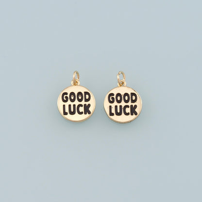 18K Gold Filled Hand Enamel Charm Pendant for Jewelry Making